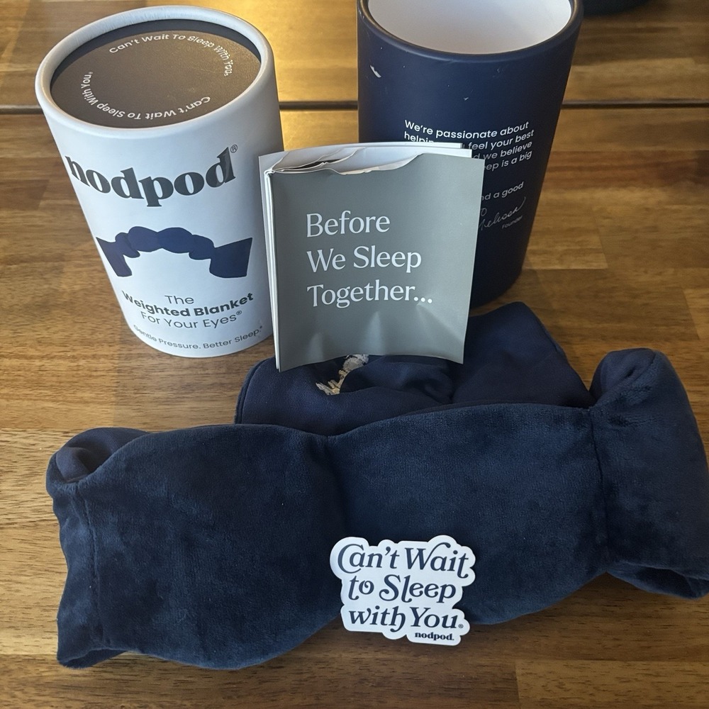 NODPOD The Weighted Blanket For Your Eyes Sleep Mask Pima Cotton SCORPION Blue